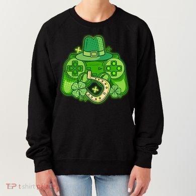 St Patricks Day Lucky Video Game Controller Women's Sweatshirt