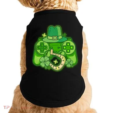 St Patricks Day Lucky Video Game Controller Doggie Tank