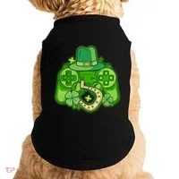 St Patricks Day Lucky Video Game Controller Doggie Tank thumb 0