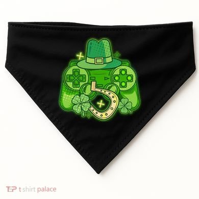 St Patricks Day Lucky Video Game Controller USA-Made Doggie Bandana