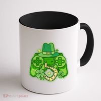 St Patricks Day Lucky Video Game Controller Coffee Mug thumb 1