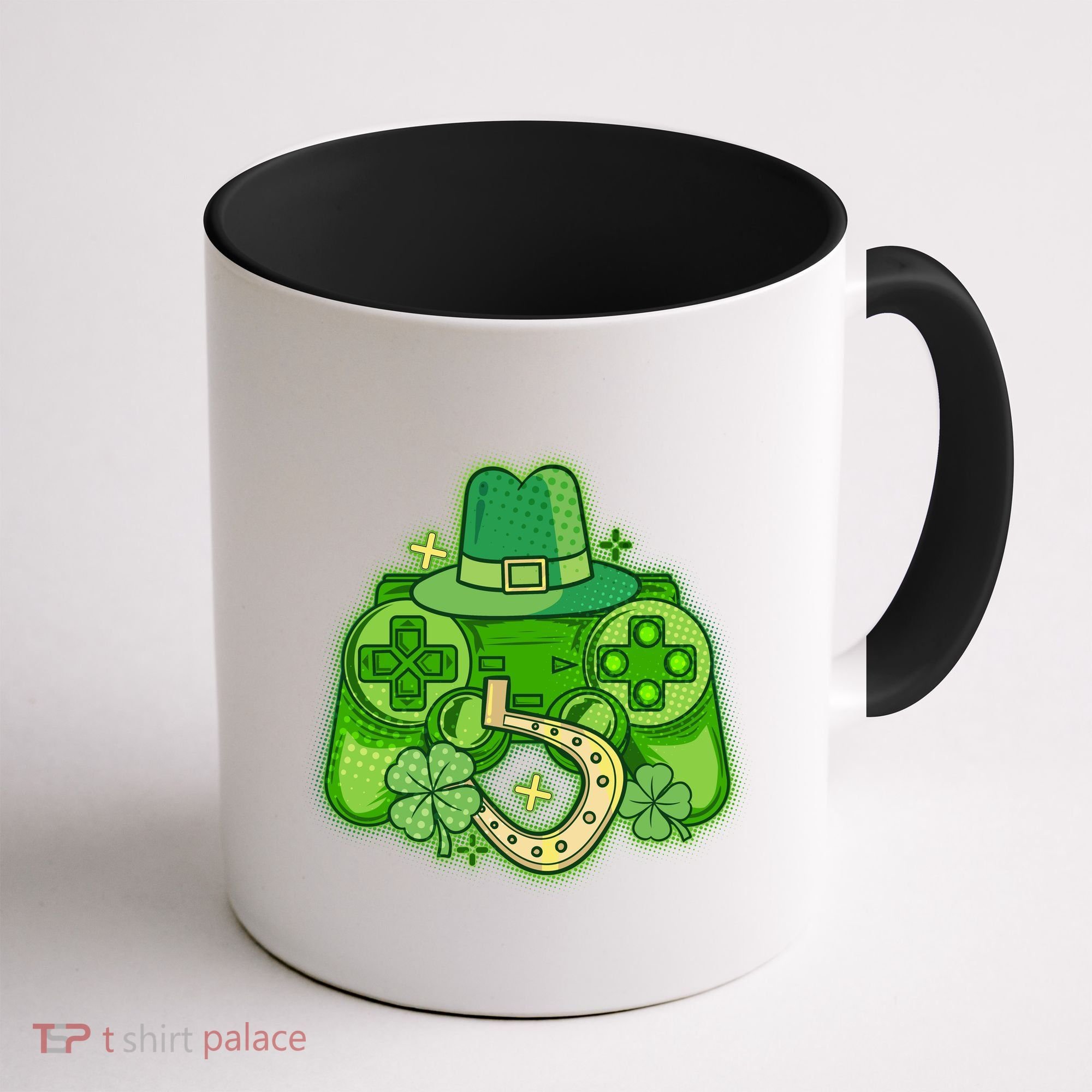 St Patricks Day Lucky Video Game Controller Coffee Mug
