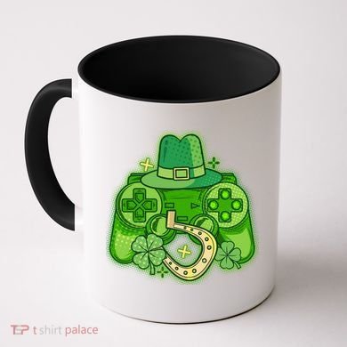 St Patricks Day Lucky Video Game Controller Coffee Mug