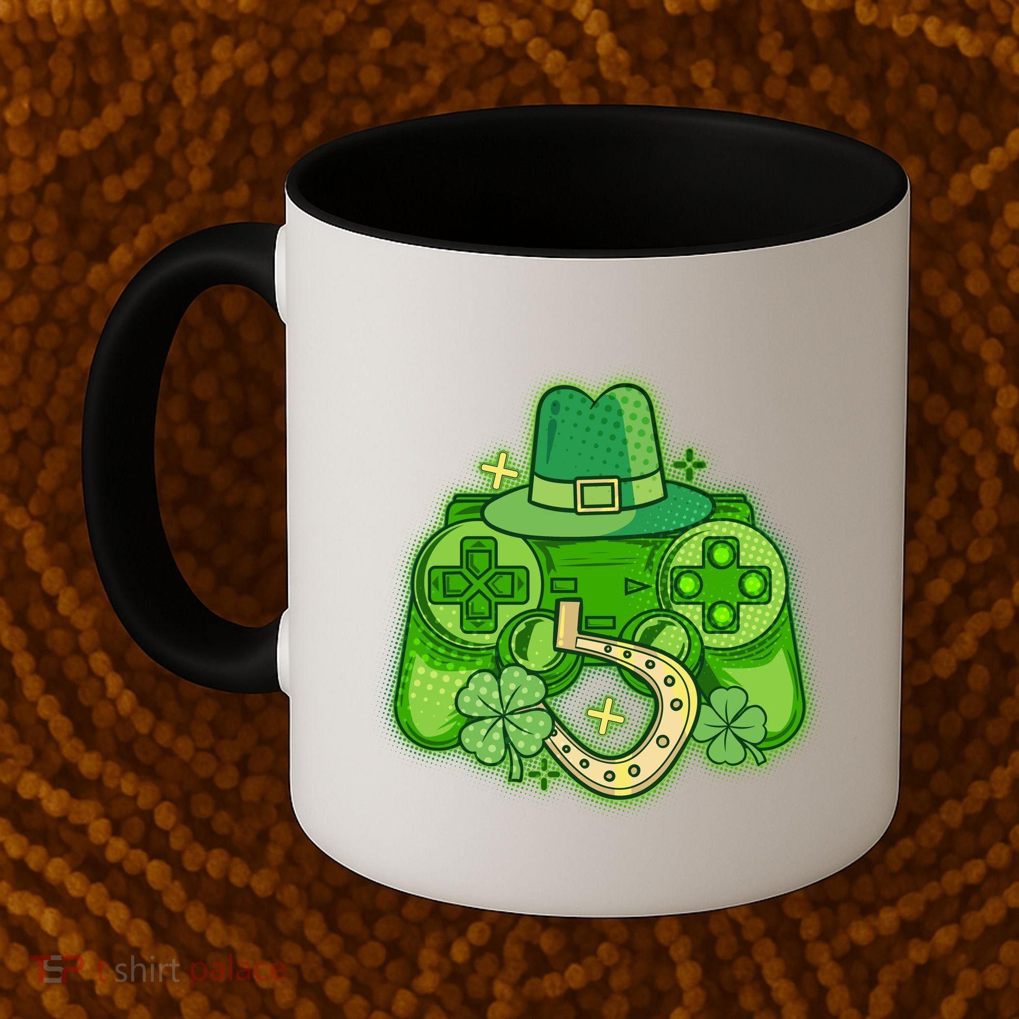 St Patricks Day Lucky Video Game Controller Coffee Mug