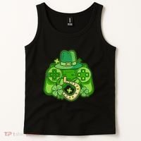 St Patricks Day Lucky Video Game Controller Tank Top thumb 2