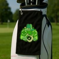 St Patricks Day Lucky Video Game Controller Golf Towel thumb 2