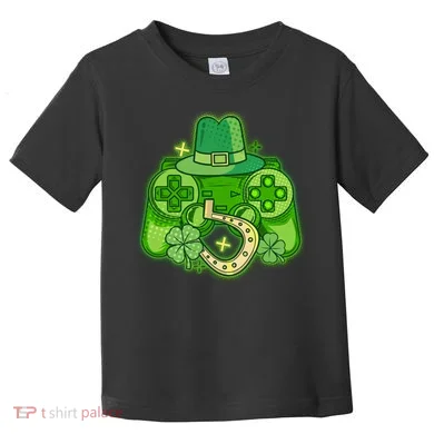 St Patricks Day Lucky Video Game Controller Toddler T-Shirt