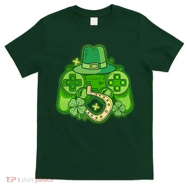 St Patricks Day Lucky Video Game Controller T-Shirt