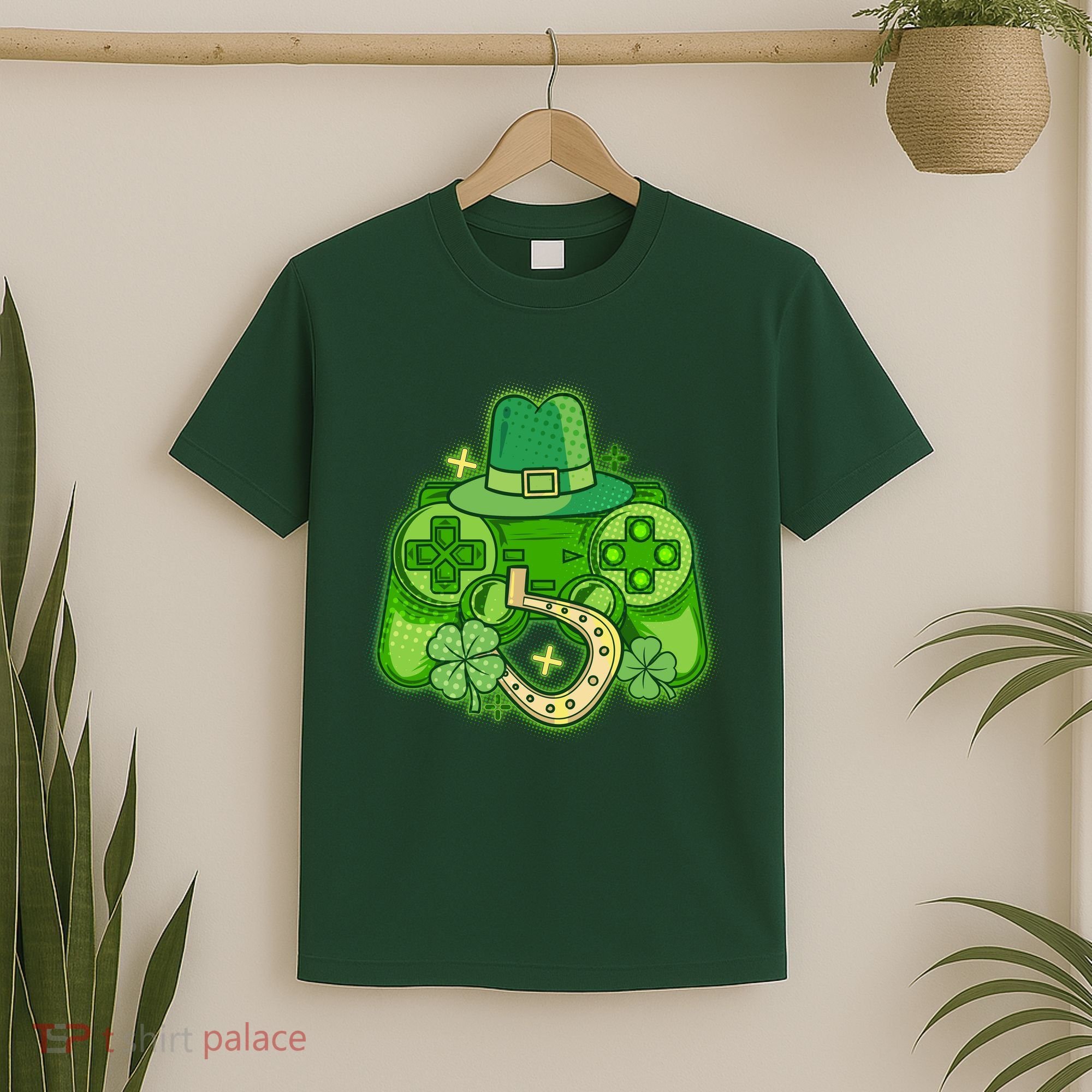 St Patricks Day Lucky Video Game Controller T-Shirt