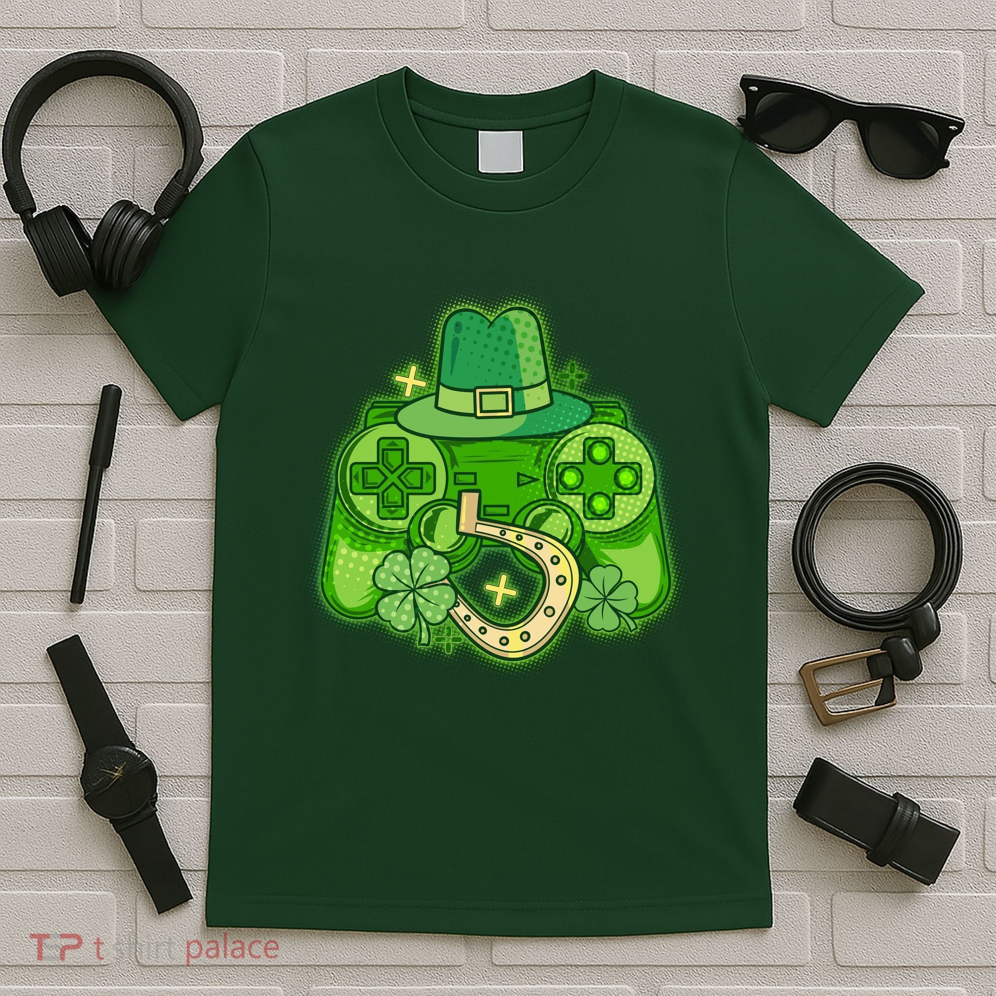 St Patricks Day Lucky Video Game Controller T-Shirt
