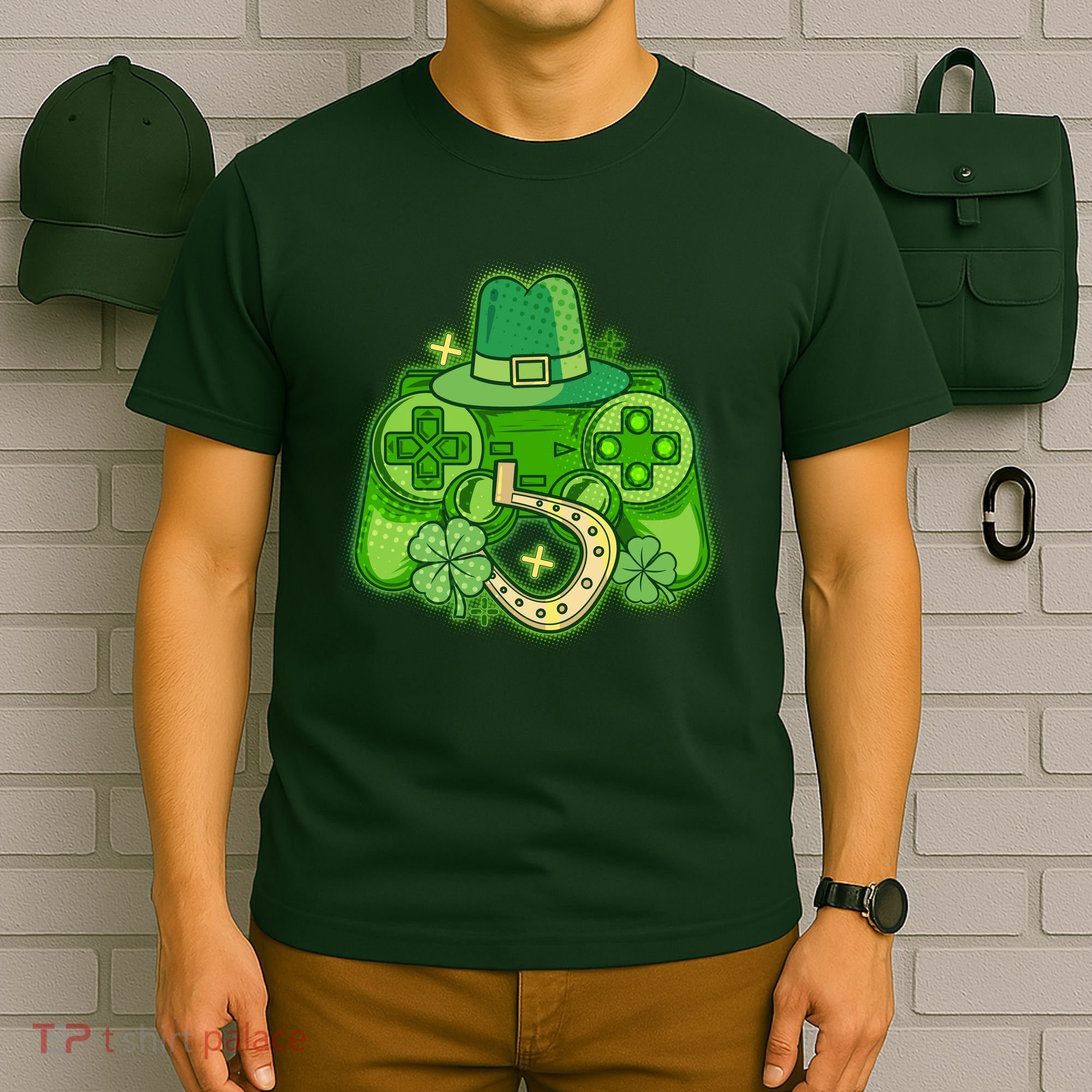 St Patricks Day Lucky Video Game Controller T-Shirt