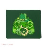 St Patricks Day Lucky Video Game Controller Mousepad thumb 0
