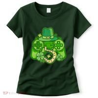St Patricks Day Lucky Video Game Controller Women's T-Shirt thumb 0
