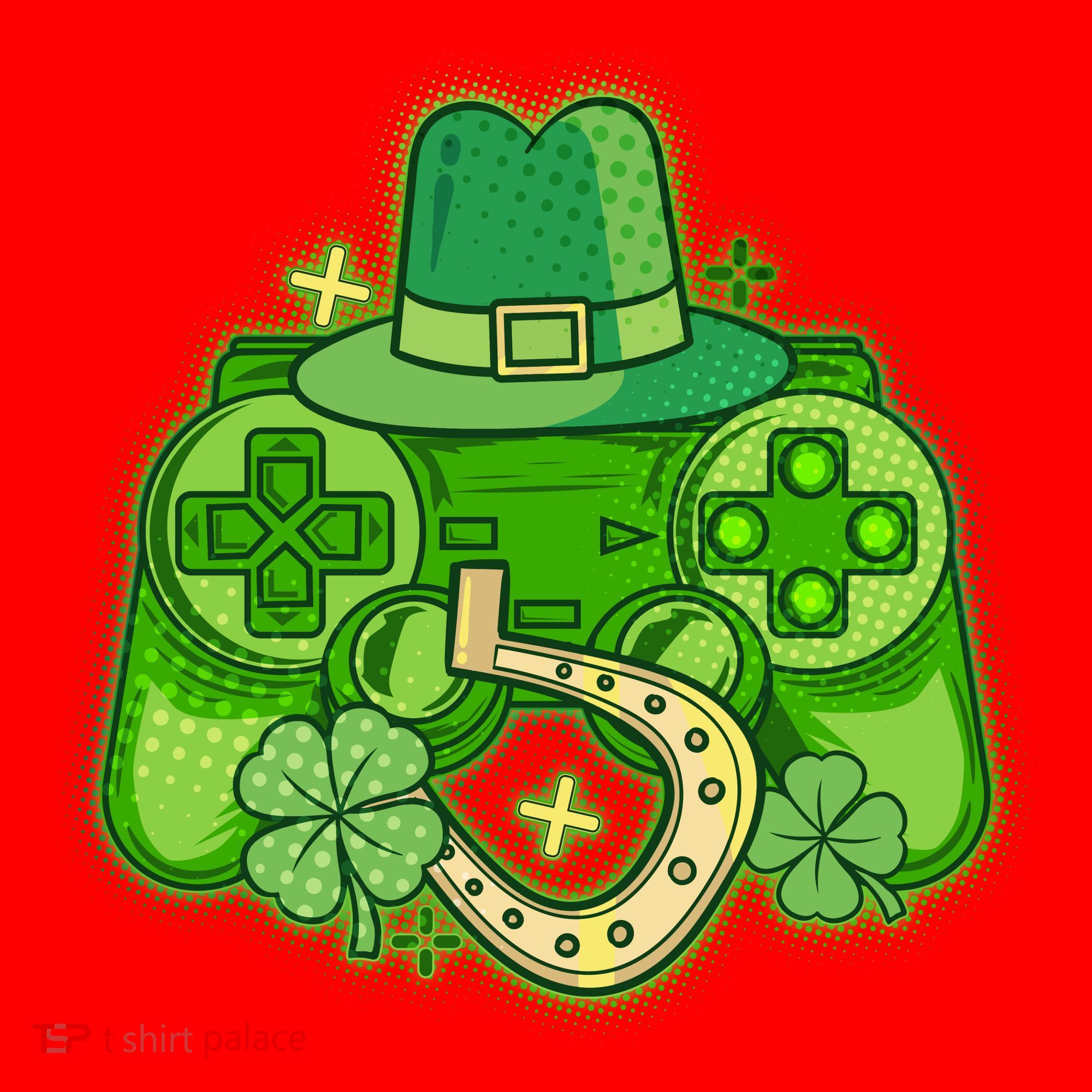 St Patricks Day Lucky Video Game Controller Santa Hat