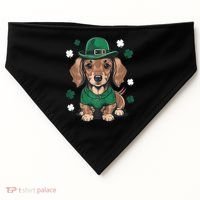 St Patricks Day Cute Dachshund Weiner Dog Shamrock Gift USA-Made Doggie Bandana thumb 0