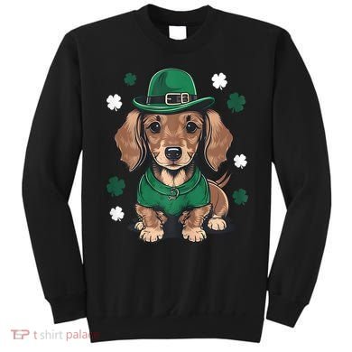 St Patricks Day Cute Dachshund Weiner Dog Shamrock Gift Sweatshirt