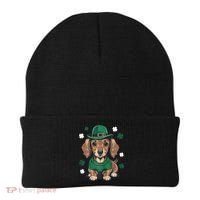 St Patricks Day Cute Dachshund Weiner Dog Shamrock Gift Beanie thumb 0