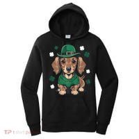 St Patricks Day Cute Dachshund Weiner Dog Shamrock Gift Women's Hoodie thumb 0