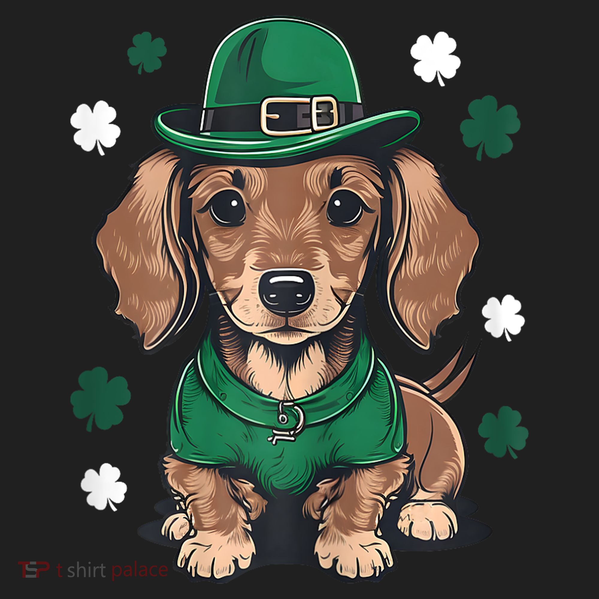 St Patricks Day Cute Dachshund Weiner Dog Shamrock Gift Tumbler