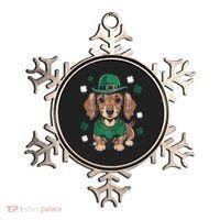 St Patricks Day Cute Dachshund Weiner Dog Shamrock Gift Ornament thumb 0
