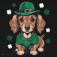 St Patricks Day Cute Dachshund Weiner Dog Shamrock Gift Women's Tank Top thumb 5