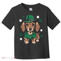 St Patricks Day Cute Dachshund Weiner Dog Shamrock Gift Toddler T-Shirt thumb 0