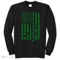 St Patrick's Day Distressed American Flag Shamrock Sweatshirt thumb 0