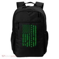 St Patrick's Day Distressed American Flag Shamrock Backpack thumb 0