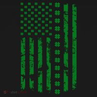 St Patrick's Day Distressed American Flag Shamrock Backpack thumb 2