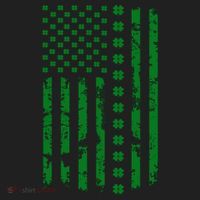 St Patrick's Day Distressed American Flag Shamrock Beanie thumb 2