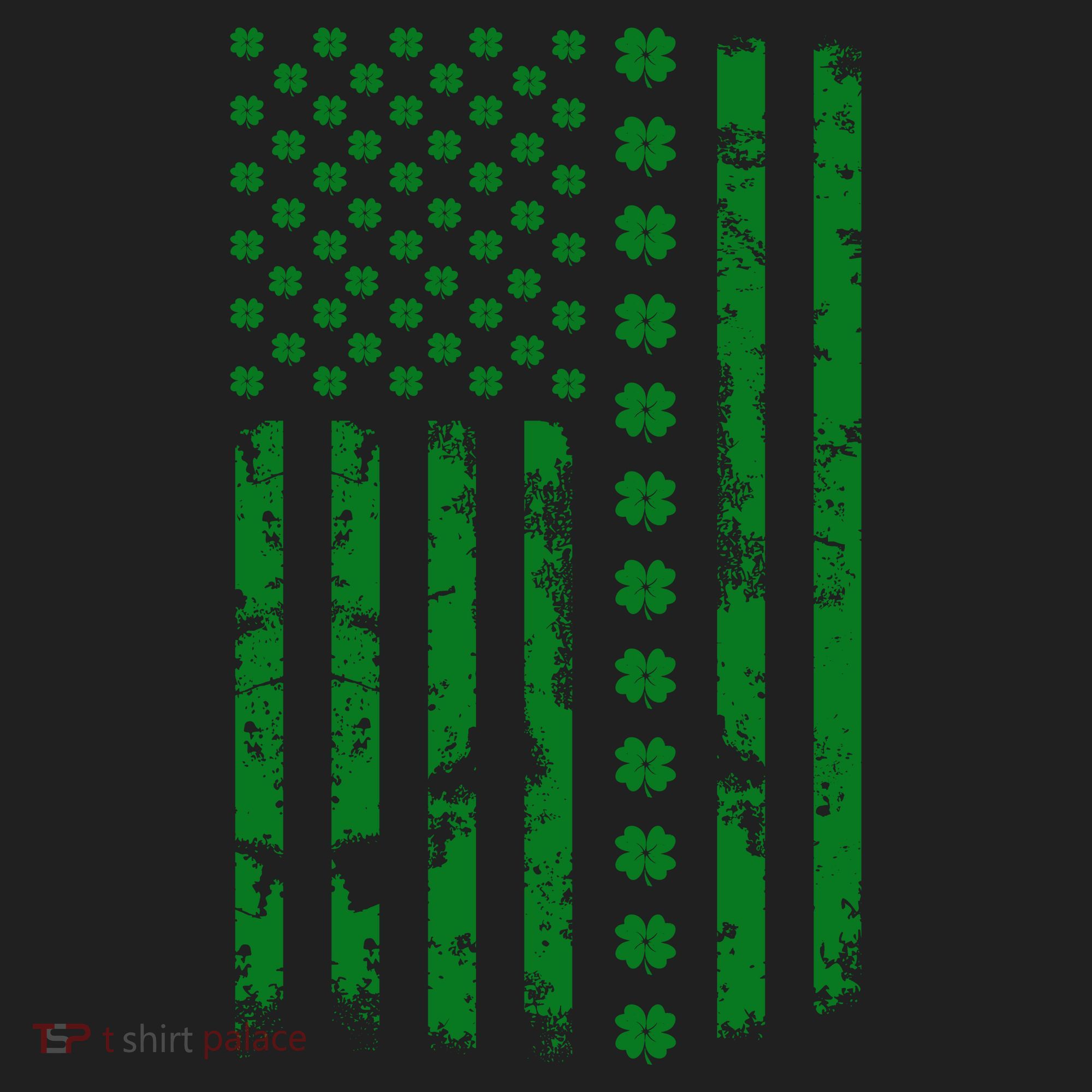 St Patrick's Day Distressed American Flag Shamrock Beanie