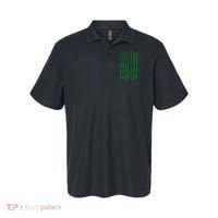 St Patrick's Day Distressed American Flag Shamrock Polo thumb 0