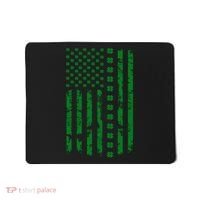 St Patrick's Day Distressed American Flag Shamrock Mousepad thumb 0