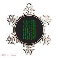 St Patrick's Day Distressed American Flag Shamrock Ornament thumb 0