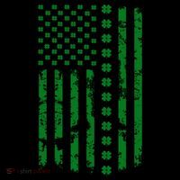 St Patrick's Day Distressed American Flag Shamrock Ornament thumb 1