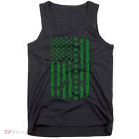 St Patrick's Day Distressed American Flag Shamrock Tank Top thumb 0