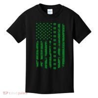 St Patrick's Day Distressed American Flag Shamrock Kids T-Shirt thumb 0