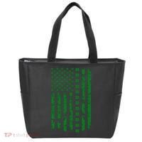 St Patrick's Day Distressed American Flag Shamrock Tote Bag thumb 0