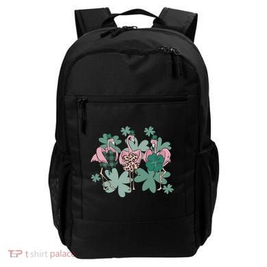 St Patrick's Day Flamingo Backpack