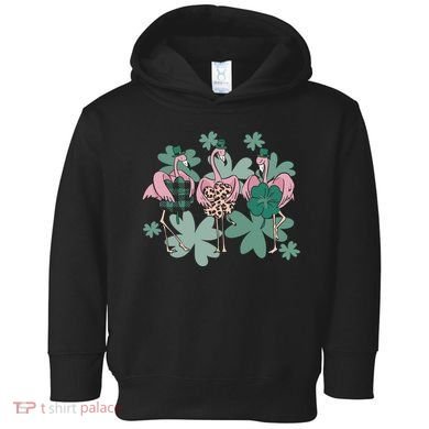 St Patrick's Day Flamingo Toddler Hoodie