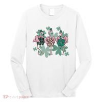 St Patrick's Day Flamingo Long Sleeve Shirt thumb 0