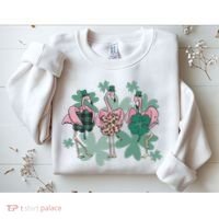 St Patrick's Day Flamingo Sweatshirt thumb 2