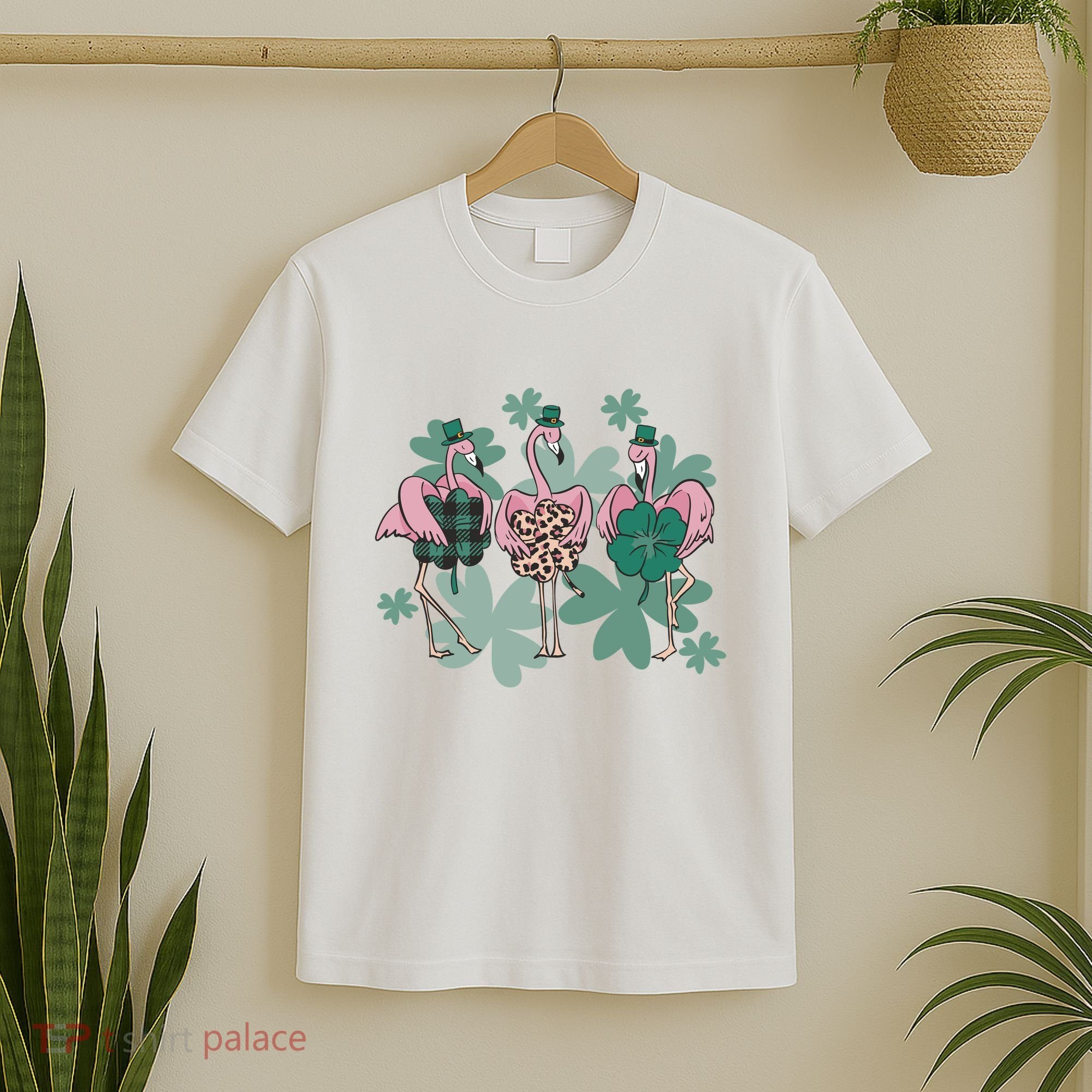 St Patrick's Day Flamingo T-Shirt