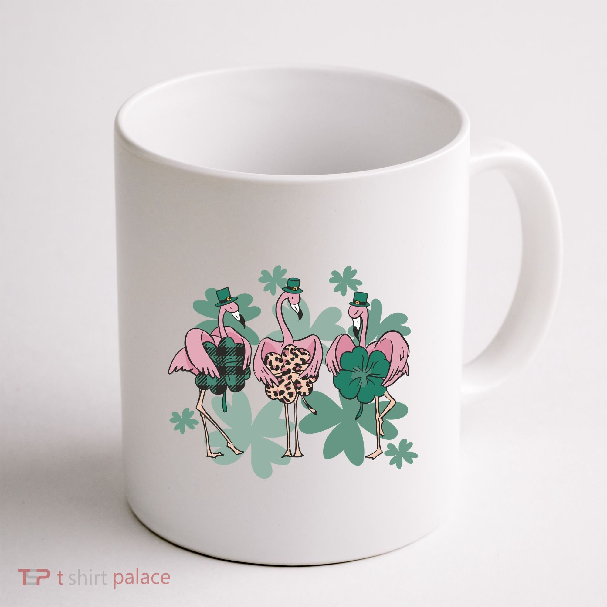 St Patrick's Day Flamingo Coffee Mug