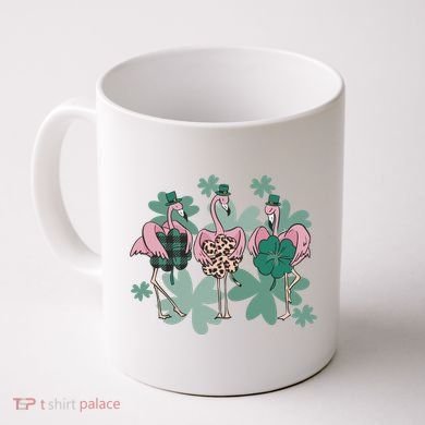 St Patrick's Day Flamingo Coffee Mug