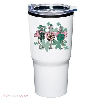 St Patrick's Day Flamingo Tumbler