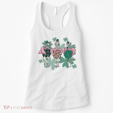St Patrick's Day Flamingo Women's Tank Top
