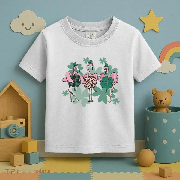 St Patrick's Day Flamingo Toddler T-Shirt