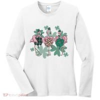 St Patrick's Day Flamingo Women's Long Sleeve Shirt thumb 0