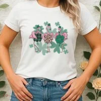 St Patrick's Day Flamingo Women's T-Shirt thumb 2